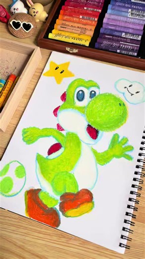 ヨッシーの描き方：クレヨンでかわいく塗るコツ