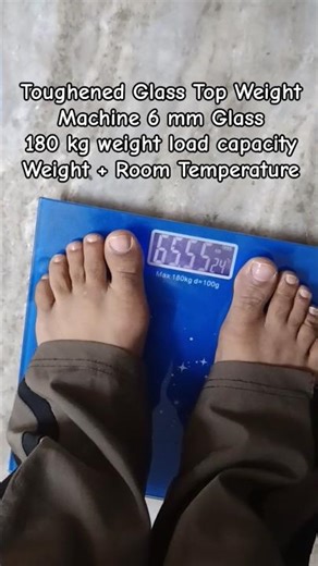 ₹600 Toughened Glass Top Weight Machine 9899971277 180kgs weight load capacity + Room Temperature