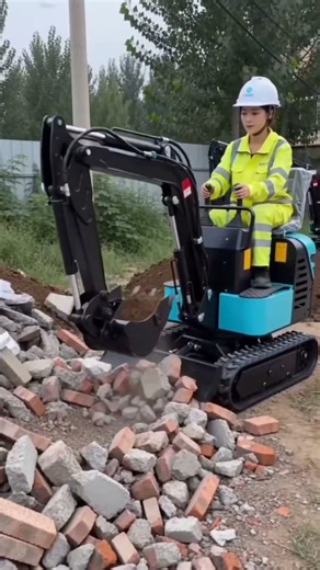 The mini excavator is powerful, efficient, and effective at work. #digger #excavator