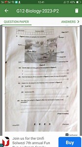 Figure 3 shows an example of an ecosystem.(a) Identify two no... | Filo