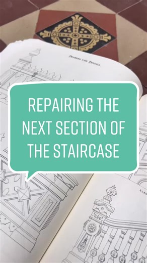 We’re starting work back in the Main Hallway - Dad is going start repairing the newel post. #diy #diyproject #reno #renouk #victorianhouse #victorianhome #repair #victorianrenovation