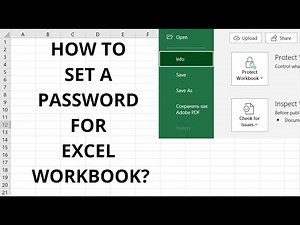 How to make a password for Excel Workbook? || Study with me