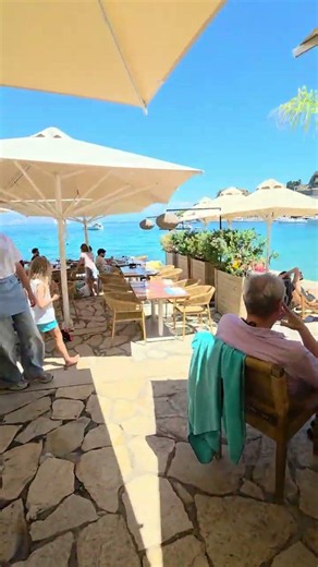 Greece Corfu Faliraki Beach Club #keşfet #travel #greece #yunanistan #yemek #gezilecekyerler #shorts