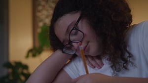 Sweet Young Girl Doing Homework Stock Footage Video (100% Royalty-free) 1095734699 | Shutterstock