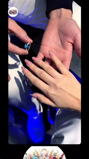 925 Silver Ring💍Blue Sandstone Engagement Ring Nature Inspired Celestial Ring#reels#rek#fyp #viral