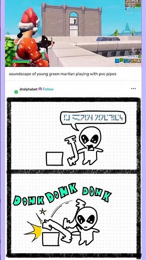 soundscape of a young green martian playing with pvc pipes but its the highest quality possible