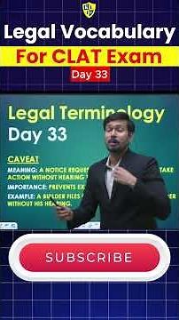 What is Caveat in Law? ⚖️ | Legal Vocabulary Day 33 | CLAT 2027 Legal Reasoning