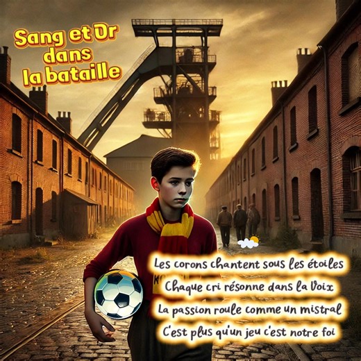 Sang et Or : le Cœur du Nord qui bat Ils disent que le Nord est gris. Mais ceux qui ont grandi ici savent que, sous ce ciel bas, le cœur bat en sang et or. Ce sont les couleurs du courage, du travail, de la fraternité — celles d’un peuple qui a appris à se relever, toujours, malgré la boue, la mine, et le froid. Ces couleurs, on les porte fièrement sur un maillot, au stade Bollaert, temple d’émotion et de mémoire. Là, les voix s’élèvent comme jadis dans les corons : un chant, un cri, une prière.