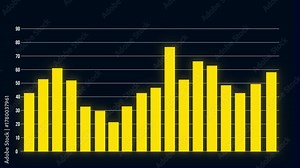 Dynamic Bar Chart Animation Illustrating Data Comparison and Growth Metrics for Business Analytics and Reports