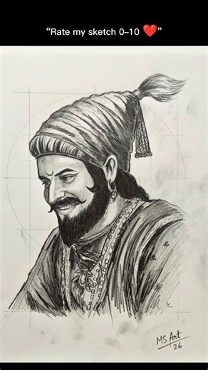 How to Draw Chhatrapati Shivaji Maharaj Step by Step 🔥 | Easy Drawing Tutorial #shorts