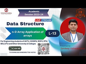 DSUC13: Multidimensional Array Representation in Memory | n dimensional array in data structure