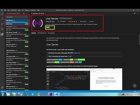 Live Server Extension Install in VSCode