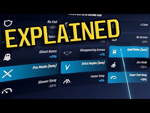 NEW Beat Saber Modifiers PRO Mode, Zen Mode, Small Notes EXPLAINED