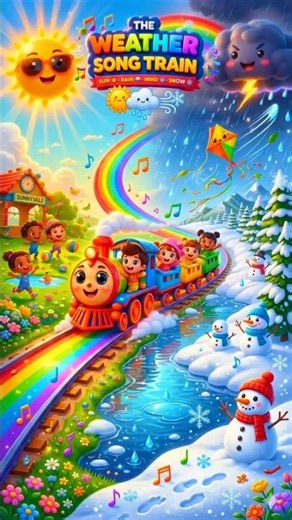 🌦️ The Weather Song Train 🚂 | Educational Kids Song & Nursery Rhymes