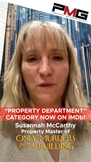 33 reactions · 5 comments | PMG Property Master Susannah McCarthy shares her thoughts on the recent addition to the Prop Department getting their own classification on IMDB. Thank you Susannah for your continued support and representation of our craft. #pmg #propertymastersguild #propertymaster #propertydepartment #propdepartment #onlymurdersinthebuilding #props #IATSE #iatselocal52 #props #imdb #imdbpro | Property Masters Guild | Facebook