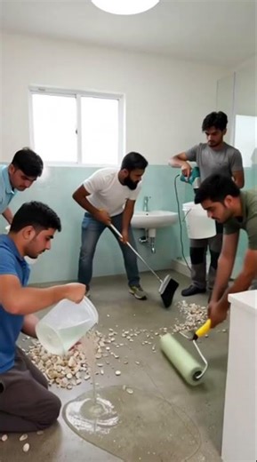 Sea Shell Epoxy Floor | Luxury Bathroom Floor Transformation#zeekifycreations