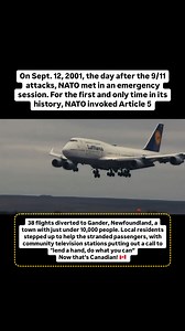 On Sept. 11, 2001, thousands of passengers and crew were diverted to a small town in Canada because of the closing of U.S. airspace. Overall, 38 commercial flights landed in Gander on Sept. 11 - a town with a population of just under 10,000. Local residents stepped up to help the stranded passengers, with community television stations putting out a call to “lend a hand, do what you can.” . Follow @nowthatscanadian for more #canada | Now That’s Canadian