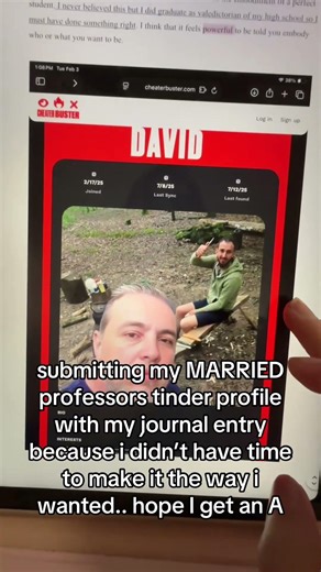 you gotta do what you gotta do…#cheater #tinder #professor