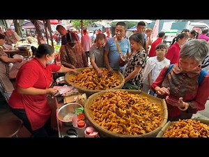 Bustling Market in Chengdu, China: Diverse Local Foods, Bold Flavors, Hard Work, Vibrant Street Life