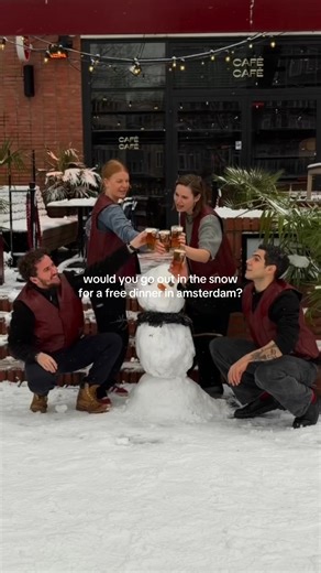 Free Dinner in Amsterdam Tonight for Snowy Bravery