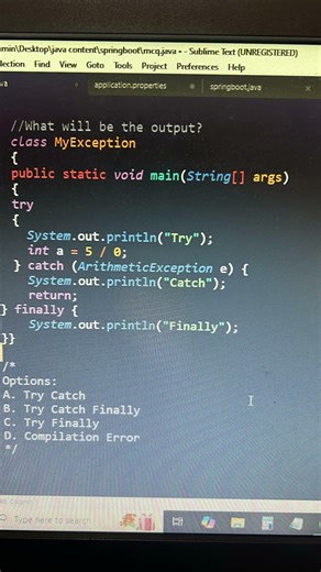 What Will Be the Output? | Java Try Catch Finally Interview Question #corejava #interview #java