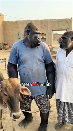 Gorilla and panda funny part 80 | meta Punjab | #comedy #punjabicomedy #punjabi #pollywood