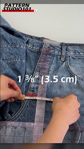 Clone Pant Patterns from a Sample: Measuring & Drafting Guide [Pattern Making Tutorial] #short