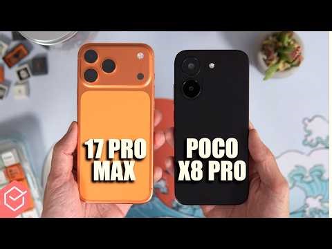 POCO X8 PRO vs. iPhone 17 PRO MAX // MAIS BATERIA, CARREGADOR e CONSTRUÇÃO por 4x MENOS!?