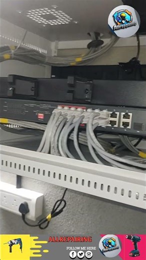 D-Link network rack installation 👷#ytshorts #youtubeshorts