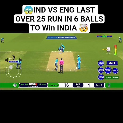 IND VS ENG 😱 LAST OVER 25 RUN TO WIN INDIA IN 6 BALLS🤯#cricket #crickethighlights #indvseng