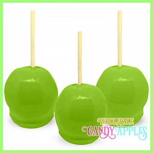 Lime Green Plain Candy Apples- 12 per Set/ 1 Dozen - Etsy