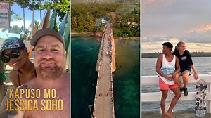 BINANSAGANG AFAM BRIDGE SA SIARGAO, NAGSILBING TULAY NG PAG-IIBIGAN NG MARAMING PILIPINO AT MGA AFAM! Catangnan bridge sa Siargao, binansagang AFAM Bridge dahil maraming Pilipino at AFAM ang dito’y nagka-in love-an! Ang surfing instructor na si Merlan at ang girlfriend niyang taga-Netherlands na si Imke, sa AFAM Bridge na ito madalas nagde-date! Habang ang Pinay na si Manilyn na madalas magmuni-muni sa tulay, sinorpresa ng jowa niyang Australyano na si Blake! Ang kuwento kung paanong sa pamamagi