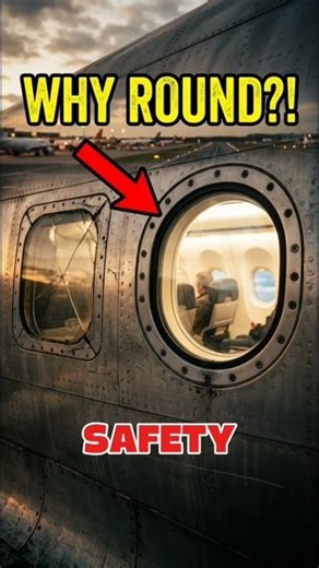 Why Airplane Windows Are Round 🤯#shorts