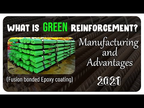 Green Reinforcement or epoxy coated rebars || fusion bonded epoxy || #civilogy