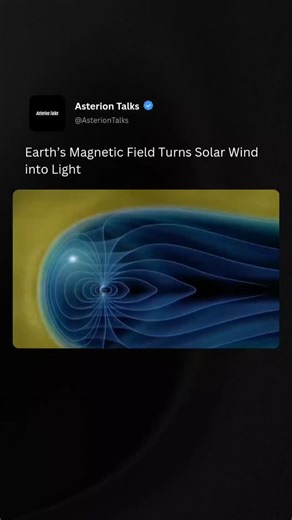 Asterion Talks on Instagram: "High above Earth’s polar regions, a quiet cosmic performance unfolds—one that most of the planet never sees, yet depends on every day. This spectacle is made possible by Earth’s magnetic field, an invisible force that surrounds our planet like a protective shield. When the Sun releases streams of high-energy charged particles through the solar wind, they race toward Earth at incredible speeds. Instead of allowing this harmful energy to strike the surface directly, t