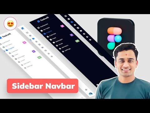 Sidebar navigation menu design in figma | Figma tutorial
