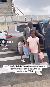 Un gabonais normal 🇬🇦 Oligui accompagne ses enfants pour la rentrée. | L'élection Présidentielle au Gabon