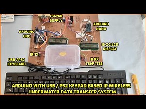 Arduino With USB / PS2⌨️Keypad Based IR Wireless Underwater Data Transfer System