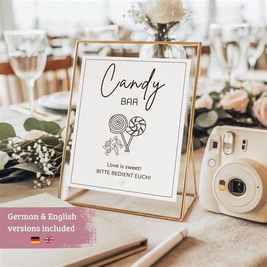 Candy Bar Sign Wedding Printable, Love is Sweet Sign for Treats, Wedding Buffet Decor PDF, Elegant Candy Bar Header Digital Download - Etsy Australia