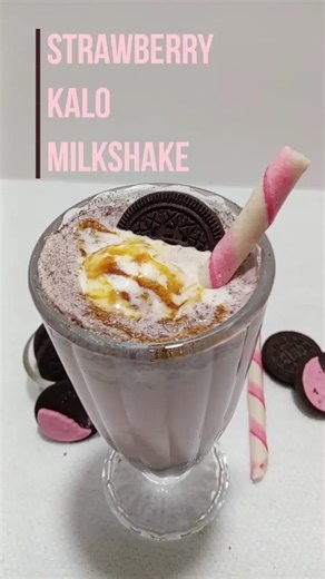 STRAWBERRY KALO MILKSHAKE | STRAWBERRY OREO MILKSHAKE 🍓🧋🍪