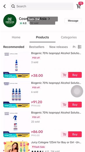 Skip the lines! One of the quickest ways to buy Biogenic Alcohol is on TikTok Shop! 🚀 Whether you're grabbing a spray for your outdoor essentials or keeping handy alcohol within everyone's reach, Biogenic Alcohol got you covered! 💙🌟 Buy your Biogenic Isopropyl Alcohol 💙 and Biogenic Ethyl Alcohol 💚 at the Cosmetique Asia Official Store on TikTok Shop! 🛒 TIKTOK: https://bit.ly/46qlgED ​ Also available on Shopee and Lazada! 🛍️ LAZ: https://bit.ly/BiogenicAlcoholxLAZADA ​ SHP: https://bit.ly