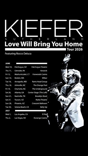 Kiefer bring his Love will bring you home tour to the USA. #music #tour #usa #shorts #ustour