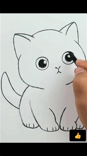 Easy cat 😺 art #cat #art #drawing