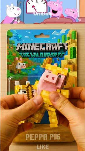 Unboxing Peppa x Suzy (Minecraft Wild Update Gold Armor Edition) with UniBoo ✨ #peppapig #minecraft