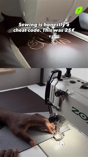 Chris® 🪰 on Instagram: "Real talk: Why pay 120€ when you can whip up something custom for like 25€? 🤯 Sewing is the ultimate hack for leveling up your wardrobe without emptying your wallet. What’s the biggest score you’ve gotten from a DIY project? Drop a comment! #sewing #leather #leatherjacket #diy #fashionblogger"