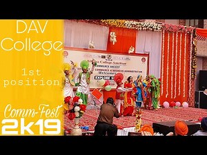 COMM-FEST 2k19 || Punjabi Folk Dance || Bhangra || DAV College performance