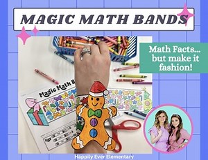 Magic Math Bands | Holiday Math Fact Bracelets | December Winter Christmas