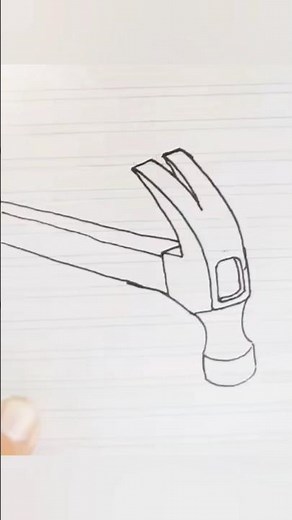 Very easy Hammer 🔨 drawing #drawing