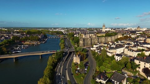 Angers, France: A drone's view of Anjou's jewel