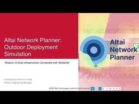 Altai Network Planner — Outdoor Deployment Simulation #Networkplanner